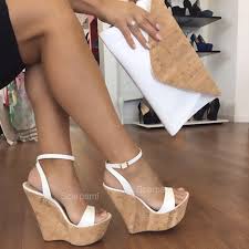 Black And White Wedges Sandals Cork Wedge Scarpami Tiffany White Summer Shoes White Wedge Sandals Wedge Shoes