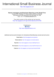 > le storie audio ascolta tutto il quotidiano in versione audio. Pdf Owner Managers And Business Planning In The Small Firm