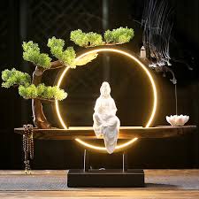 Sculptures & figurines └ home décor └ home & garden all categories food & drinks antiques art baby books, magazines. New Chinese Zen Like White Porcelain Guanyin Buddha Statue Decoration Creative Home Decoration Entrance Living Room Desktop Craft Decoration
