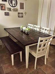 White Paint Bear Marquee Sanded Down Minwax Red Mahogany Stain Table Legs 2 75 At Diy Farmhouse Table Plans Farmhouse Dining Room Farmhouse Table Plans