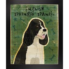 Black And White Working Springer Spaniel English Springer Spaniel Black And White Graphic Art Print English Springer Spaniel English Springer Springer Spaniel
