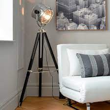 A Creative And Effective Way To Light Any Room This Giant Spotlight Floorlamp Is Str Floor Lamps Living Room Floor Lamps Living Room Modern Stylish Floor Lamp
