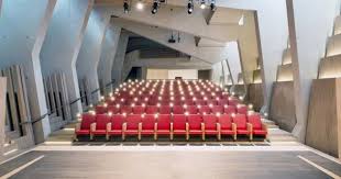 Auditorium At La Maison De L Ecriture Switzerland Customized Seats For Conferences By Figueras Interior Architecture Cinema Chairs Architecture