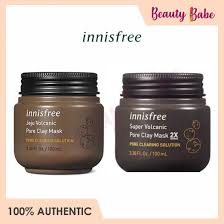 Innisfree pore clearing clay mask with volcanic clusters face treatment. Innisfree Jeju Volcanic Pore Clay Mask Super Volcanic Pore Clay Mask 2x 100ml Shopee Malaysia