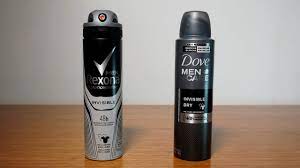 Rexona is an australian deodorant and antiperspirant brand, the manufacturer owned by the british company unilever. Cc Comparison Men Invisible Dry Spray Deodorant Rexona Degree Vs Dove Youtube