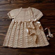 Buy Entirely Hand Knitted Baby Girl Dress