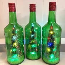 Christmas Tree In Jameson Bottle Bottle Crafts Wine Bottle Crafts Diy Bottle Crafts