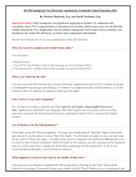 If applicable, it will tell you what. Ds 260 Immigrant Visa Electronic Application