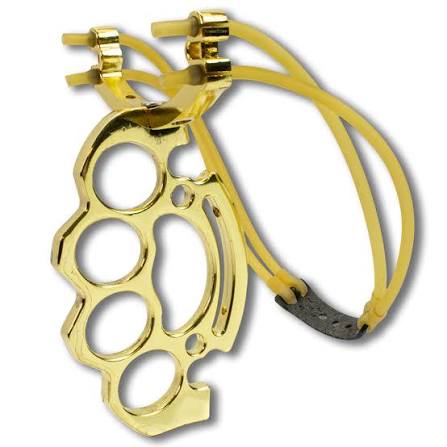 Knuckle Duster Slingshot - Interchangeable Sling Shot Brass Knuckles
