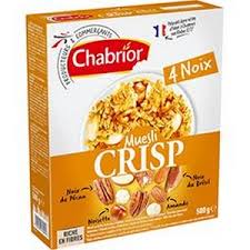 Chabrior Cereales Muesli Crisp 4 Noix 500g Courses A Domicile
