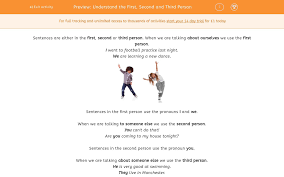 Understand The First Second And Third Person Worksheet