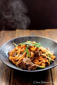 Beef Chow Fun Pan Fried Rice Noodles China Sichuan Food Chow Fun Noodles Chinese Cooking Recipes