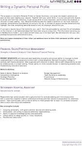 Cv profile examples for inspiration. Writing A Dynamic Personal Profile Pdf Free Download
