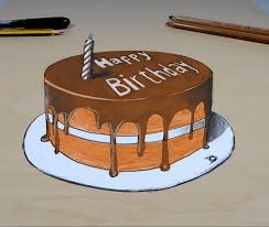 Birthdays are celebrated in almost every year. How To Draw A Birthday Cake 3d Cake Drawing