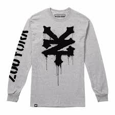 Details About Zoo York Stencil Mens Long Sleeve T Shirt Grey Sizes S Xxl