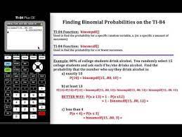 Calculating Binomial Probabilities On The Ti 84 Probability Probability Lessons Graphing Calculators