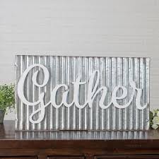 Check spelling or type a new query. Gather Metal Galvanized Sign On Corrugated Galvanized Sign Gather Sign Gather Sign Kitchens