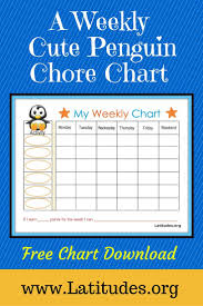 Free Weekly Behavior Chart Baby Penguin Weekly Behavior
