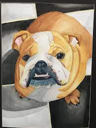 Watercolorcourse #rebeccarhodesart #petportrait this time lapse video tutorial shares a preview of how to paint a watercolor. Watercolor Pet Portraits High School Student Ms Marsico S Painting I Class Watercolor Pet Portraits Studio Art Lessons High School Art