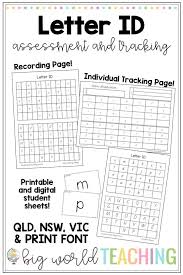 Digital Letter Id Assessment And Individual Student Tracking In 2020 Word Work Kindergarten Alphabet Activities Kindergarten Word Work Printables