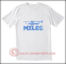 Arguably the most notable trumpeter in history, miles davis body of work spans nearly fifty years. Miles Davis Trumpet Logo T Shirt Miles Davis Outfits Cornershirt Com