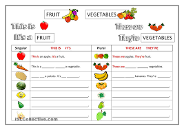 Fruit And Veg Its Theyre Worksheets Plurals Worksheets Subjective Pronouns