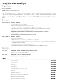 Hiring managers in the customer service industry often focus more on a candidate's experience and skills related to the job rather than the educational background. English Teacher Resume Sample With Job Description Skills