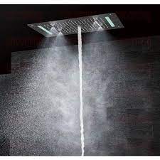 A quality ceiling shower head at a reduced price. Super Luxury Shower 5 Function Recessed Ceiling Mount Led Large Shower Set System Ceiling Shower Head Large Shower Ceiling Mounted Shower Head