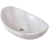 Natural Carrara White Marble Stone Vessel Sink NOSV-CWS