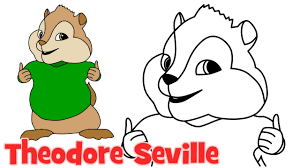 Then lightly sketch a hot dog shaped oval at the bottom of the circle. How To Draw Theodore From Alvin And The Chipmunks Step By Step Youtube