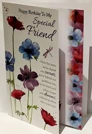 May this day be full of bright smiles, loud laughs, and great happiness. Happy Birthday To My Special Friend Card Flowers 8 5 X 6 Inches Words And Wishes Buy Online In Angola At Angola Desertcart Com Productid 224190576