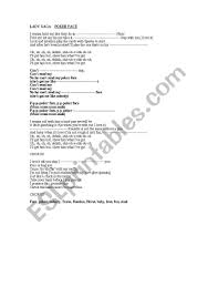 Would you like to take a walk? English Worksheets Lady Gaga 2 Songs