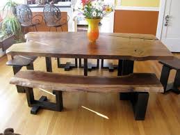 Butcher block and wood table. Diy Rustic Dining Table And Bench Novocom Top