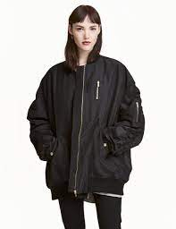 Check This Out Oversized Bomber Jacket In Woven Fabric Ribbed Stand Up Collar Zip At Front Chest Bomber Outfit Black Bomber Jacket Oversized Bomber Jacket