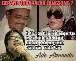 Menurutnya, karena ini masih panggilan pertama ia. Ade Armando Tantang Rizieq Shihab Mubahalah Kumparan Com