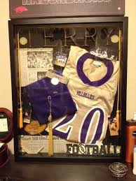 How to hang your sports jersey in a shadow box? Pin By Jennifer Shepherd On Things I Ve Made Shadow Box Graduation Shadow Box Sports Shadow Boxes