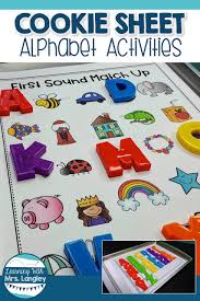This provides you the videos that will make the preschool easy for kids to learn . Cookie Sheet Alphabet Activities Alphabet Activities Alphabet Kindergarten Kindergarten Activities