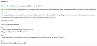 Solve for dg o using the equation; Approach You Are Asked To Calculate Free Energy Chegg Com
