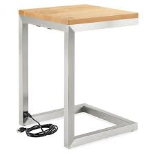 Portica C Table With Power And Usb Outlets C Table Modern End Tables Modern Furniture Living Room