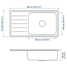 Vattudalen Evier Integre 1 Bac Avec Egouttoir Acier Inoxydable 86x47 Cm Ikea En 2020 Egouttoir Acier Inoxydable Evier