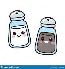 Salt And Pepper Shakers Stock Vector Illustration Of Cute 156843041