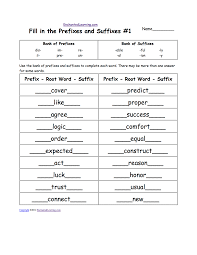 Prefixes And Suffixes Enchanted Learning