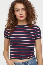 Filter by size, color, brand, style, and taste. Rib Knit Top Blue Striped Ladies H M Us Rib Knit Top Knit Top Striped