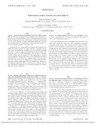 Pdf Relationship Between Room Shape And Acoustics Of Rectangular Concert Halls