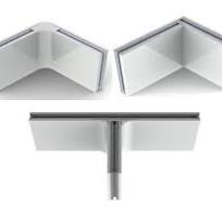One Piece Aluminum Profile Cleanroom Corner Systems For ...