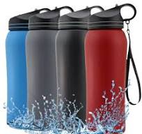 Garrafa de Água Resistente 800 Ml Aço Inox Inquebrável Portátil, Livre De  BPA, Viagem, Academia e Caminhada,Passeio (Cinza) : Amazon.com.br: Esporte