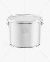 Matte Paint Bucket In Bucket Pail Mockups On Yellow Images Object Mockups