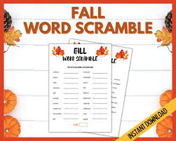 We would like to show you a description here but the site won't allow us. Fall Word Scramble Game Printable Autumn Games Fall Time Activities For Adults And Kids Fun Autumn Games Thanksgiving By Little Haloj Catch My Party