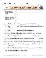 Free Liberty S Kids Boston Tea Party Worksheet Video Guide Liberty Kids Quizzes For Kids Free Homeschool Curriculum
