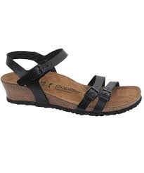 Birkenstock Ankle Strap Sandals Papillio Lana Women S Leather Sandal With Ankle Strap And Wedge Heel Travel Shoes Women Leather Wedge Sandals Leather Sandals Women